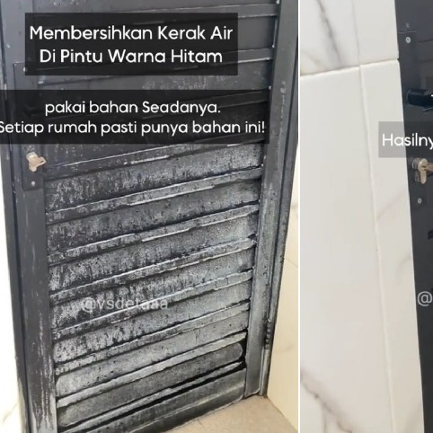 Trik enyahkan kerak di pintu kamar mandi tanpa digosok pembersih, cuma pakai 1 bahan dapur