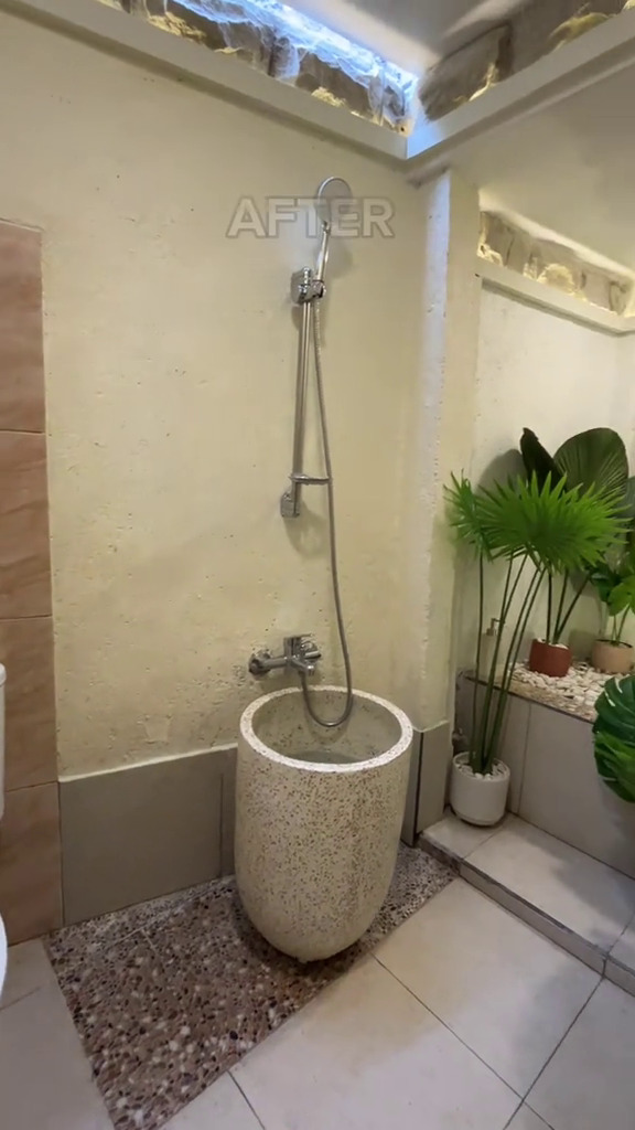 Awalnya kumuh pol tak terawat, 9 potret kamar mandi usai makeover ini bikin berasa mandi di vila