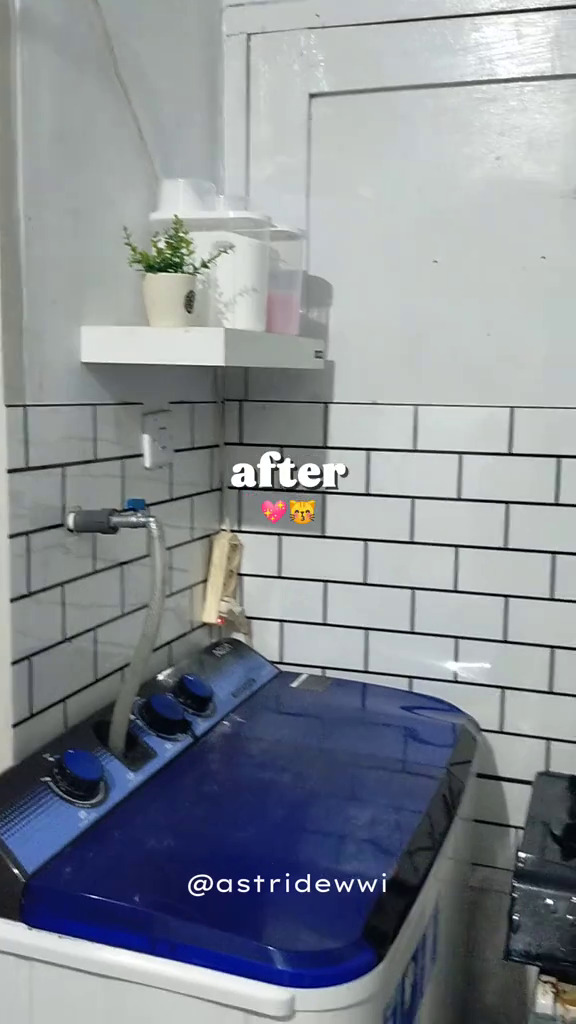 Belum ada area masak, 9 potret makeover dapur sementara di rumah subsidi ini estetik bikin betah masak