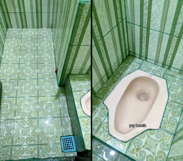 Tak perlu citrun, ini trik bersihkan lantai kamar mandi berlumut cuma pakai 2 bahan sederhana