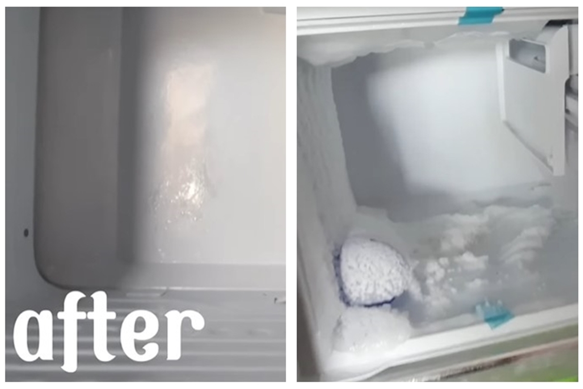 Trik emak-emak mencairkan bunga es di freezer tanpa disiram air garam, mudah pakai 1 bahan sederhana