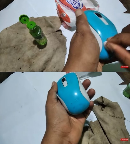 Trik bersihkan mouse kusam kotor jadi kinclong lagi tanpa alkohol atau dibongkar, pakai 1 bahan simpel
