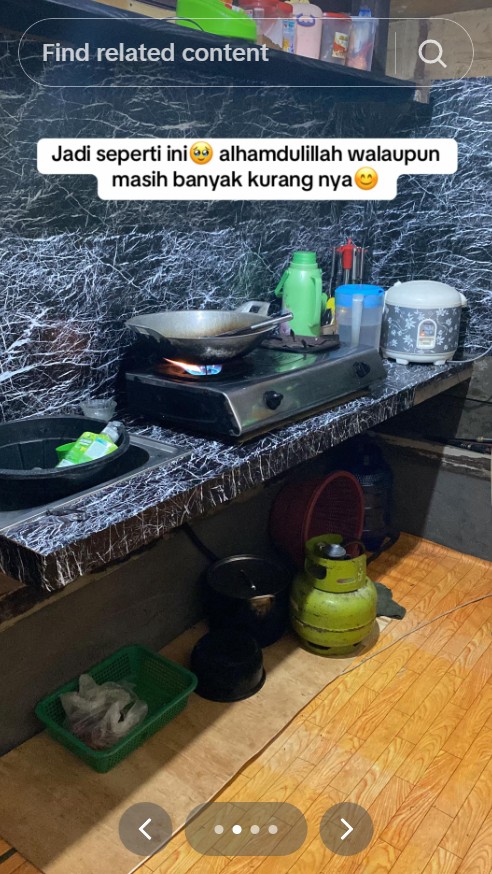 Dindingnya cuma dari kayu, 8 potret dapur usai makeover ini visualnya rapi meski tanpa kitchen set