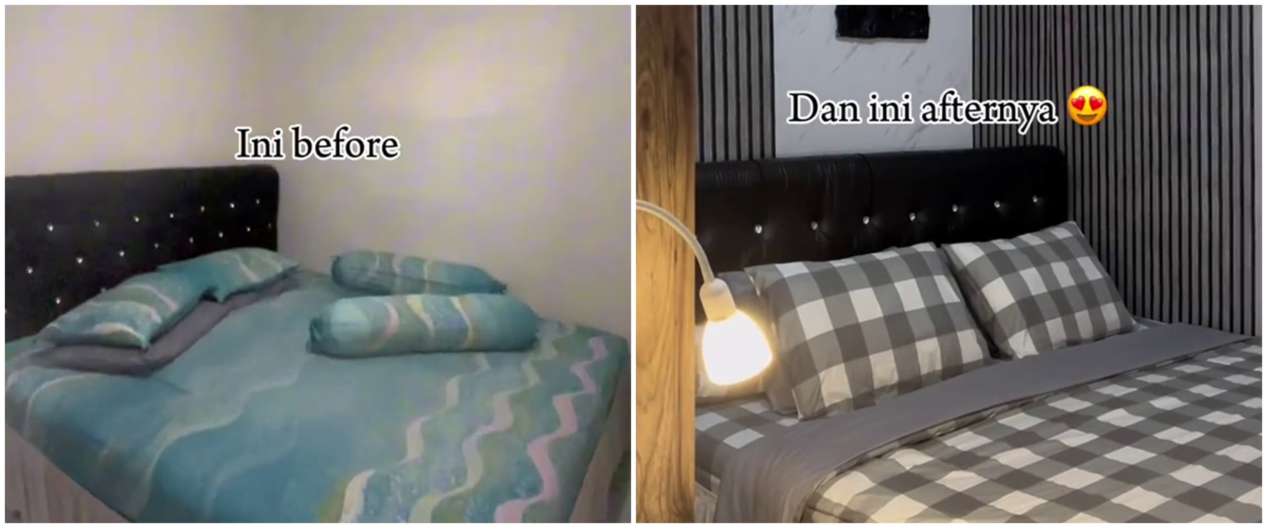Modal cuma Rp 100 ribu, begini cara makeover kamar tidur ala hotel hanya pakai bahan sederhana 