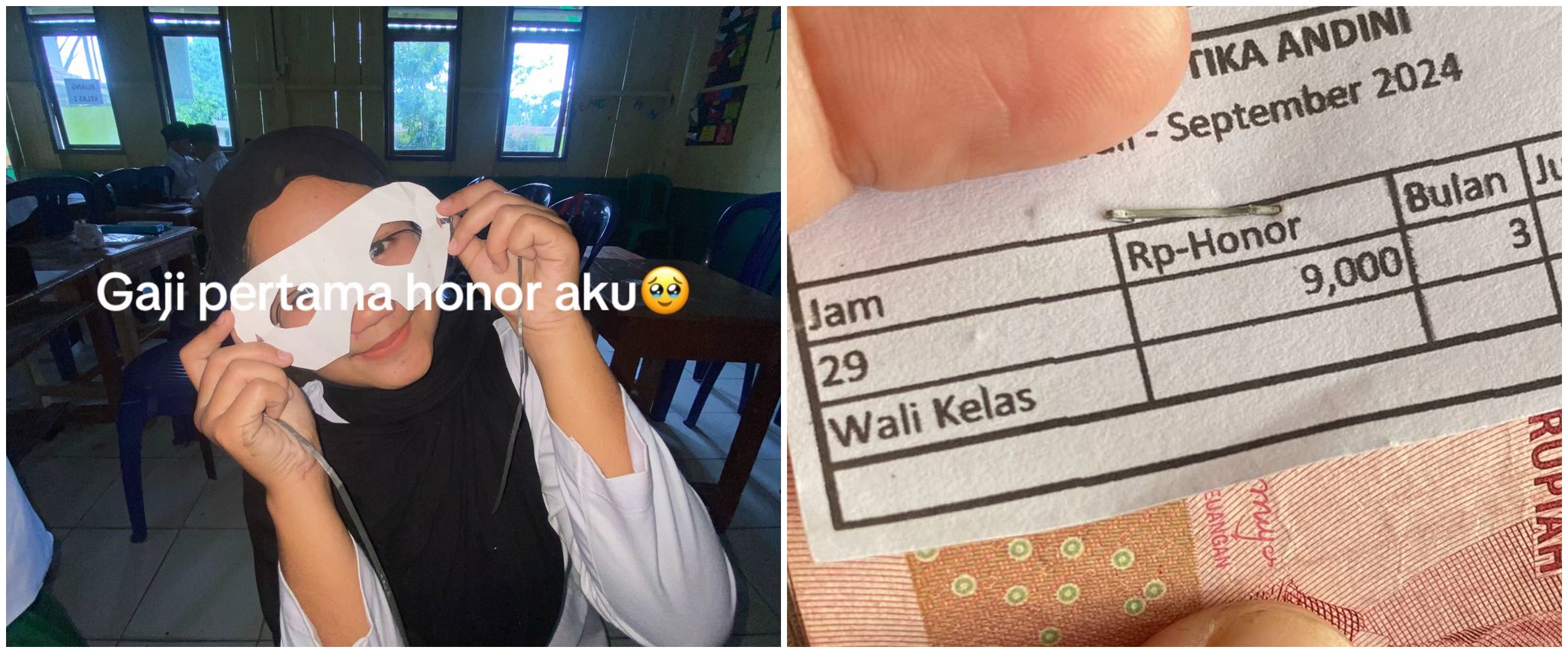 Gaji guru honorer ini cuma Rp9 ribu per jam dan dibayar rapel 3 bulan, total upahnya bikin miris