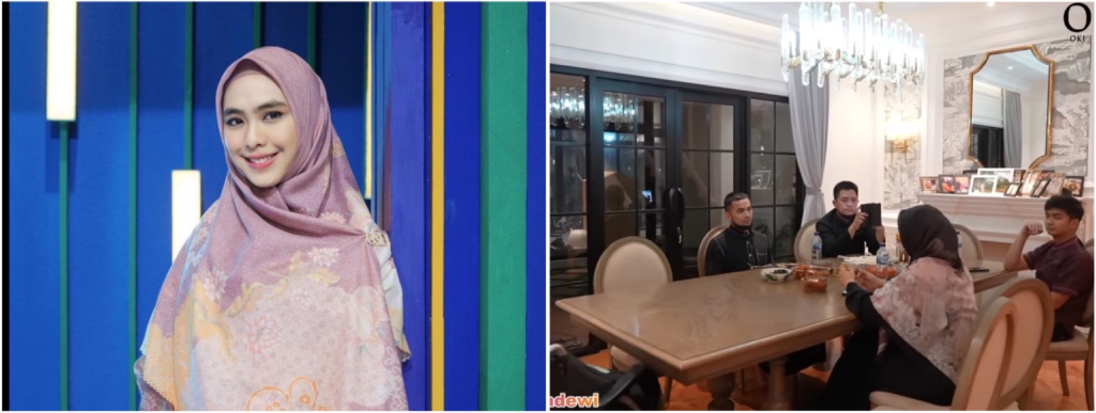 Ada pintu sekat untuk tamu pria, 11 potret ruang makan Oki Setiana Dewi Huniannya bernuansa islami