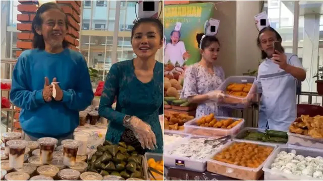 Biar jadi istri artis, Karina Ranau tak malu jualan takjil, omzetnya per hari puluhan juta rupiah
