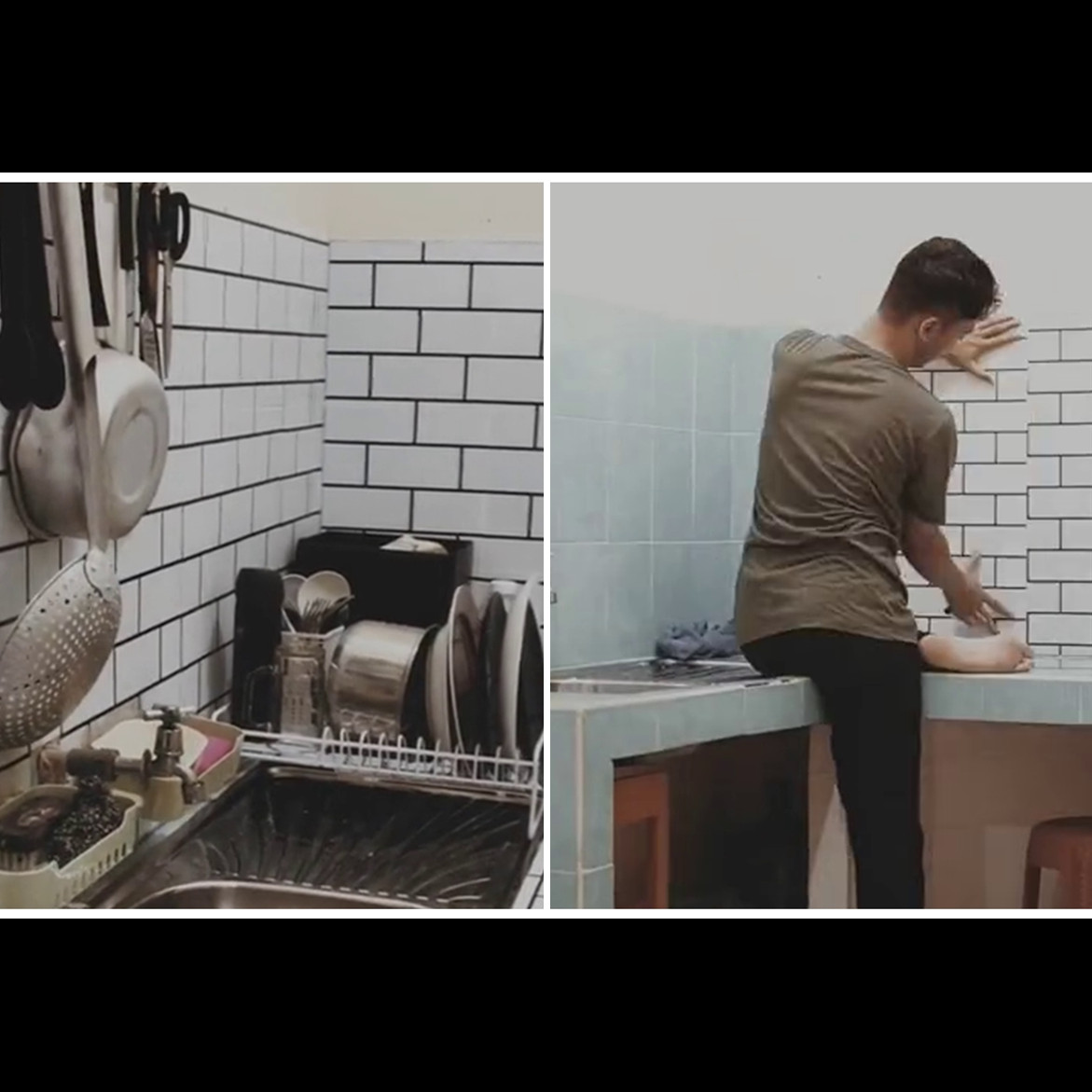 Trik makeover dapur ala bapak-bapak ini cuma modal Rp 40 ribu, simpel pol sat set enak dipandang