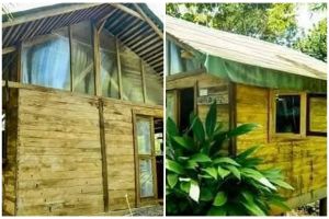 Dari luar tampak kumuh beratap seng, 7 potret dalam rumah kayu ini bak vila estetik