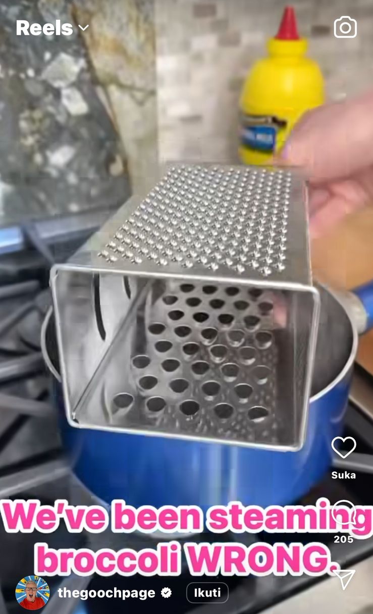 Aksi warganet tunjukkan fungsi lain parutan untuk memasak, ide cemerlang saat tak ada saringan kukusan