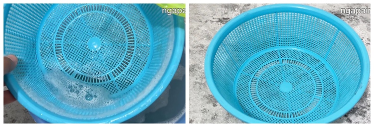 Trik hilangkan jamur hitam mengerak di saringan tanpa disikat, cuma pakai 2 bahan dapur