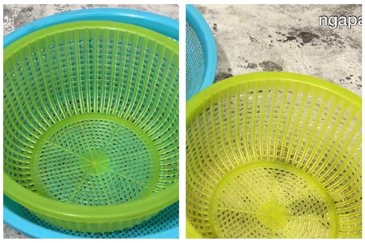 Trik hilangkan jamur hitam mengerak di saringan tanpa disikat, cuma pakai 2 bahan dapur