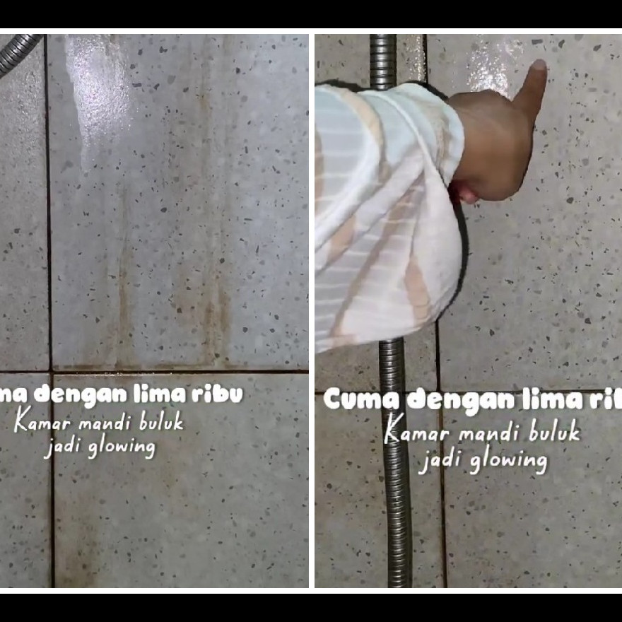 Trik simpel bersihkan dinding kamar mandi buluk berkerak modal Rp5 ribu, kesat lagi tak bikin jijik