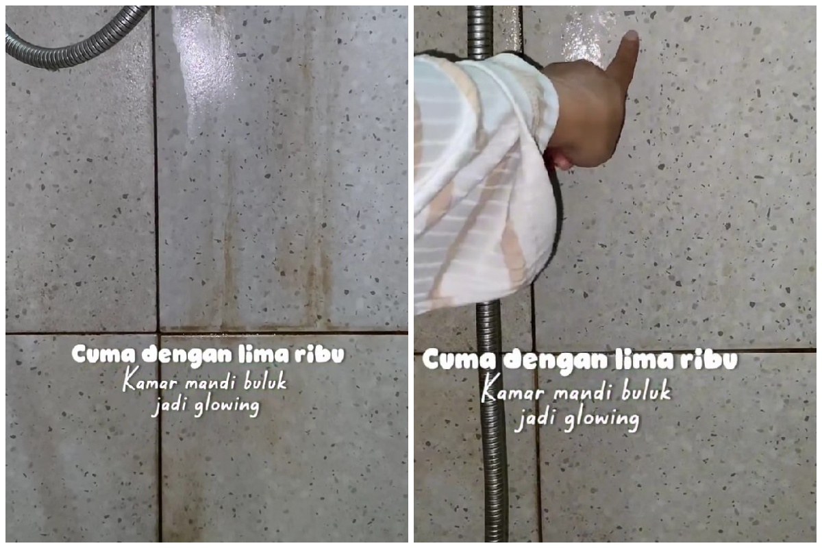 Trik simpel bersihkan dinding kamar mandi buluk berkerak modal Rp5 ribu, kesat lagi tak bikin jijik