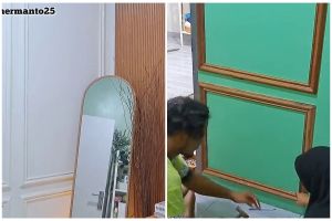 Kamar rumah subsidi dimakeover jadi American Classic tak perlu tukang, 11 potrenya pakai wall moulding
