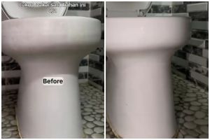 Trik bersihkan noda membandel di kloset tanpa cairan pembersih, pakai 1 bahan dapur jadi kembali putih