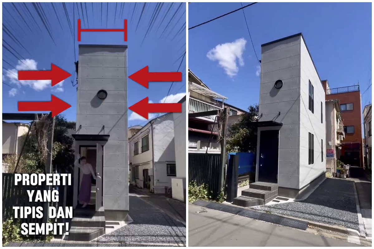 Lebarnya cuma 2 meter, 9 potret dalam rumah super tipis ini penataannya bikin kagum tak terasa sumpek