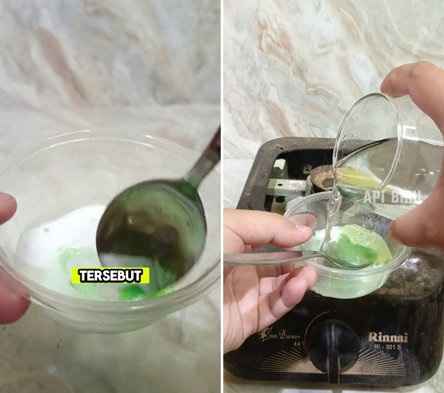 Trik bersihkan corong burner kompor berkarat jadi kinclong cuma pakai 3 bahan dapur, api jadi biru