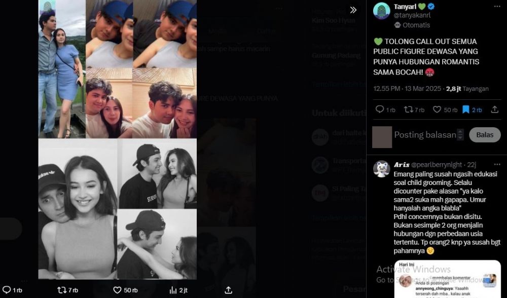 Aliando diserang gegara pacari Richelle, imbas isu Kim Soo-hyun jalin cinta dengan artis di bawah umur