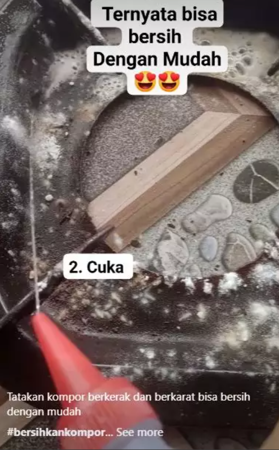 Trik bersihkan tatakan kompor berminyak dan berkerak tanpa direndam air panas, pakai 3 bahan dapur