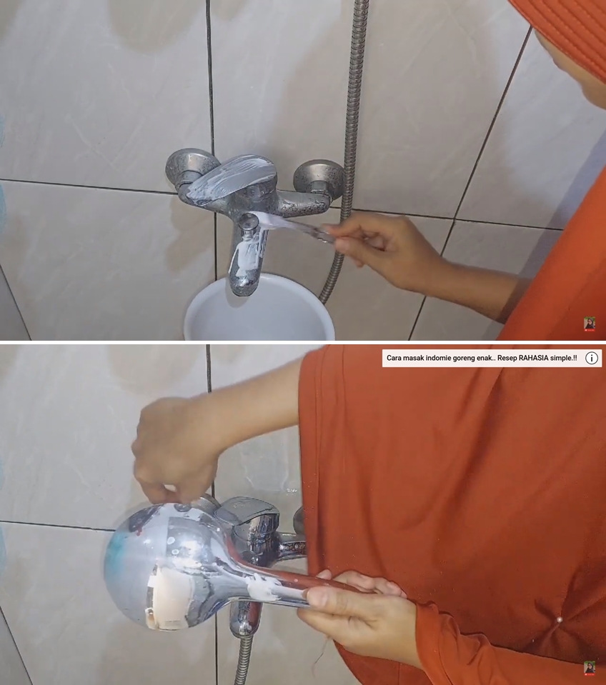Tanpa citrun, ini trik bersihkan kerak pada kran air hanya gunakan tambahan 2 bahan dapur