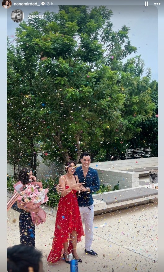 Tiba-tiba dijemput pakai helikopter sama Andrew White, begini 9 momen kejutan ultah Nana Mirdad ke-40