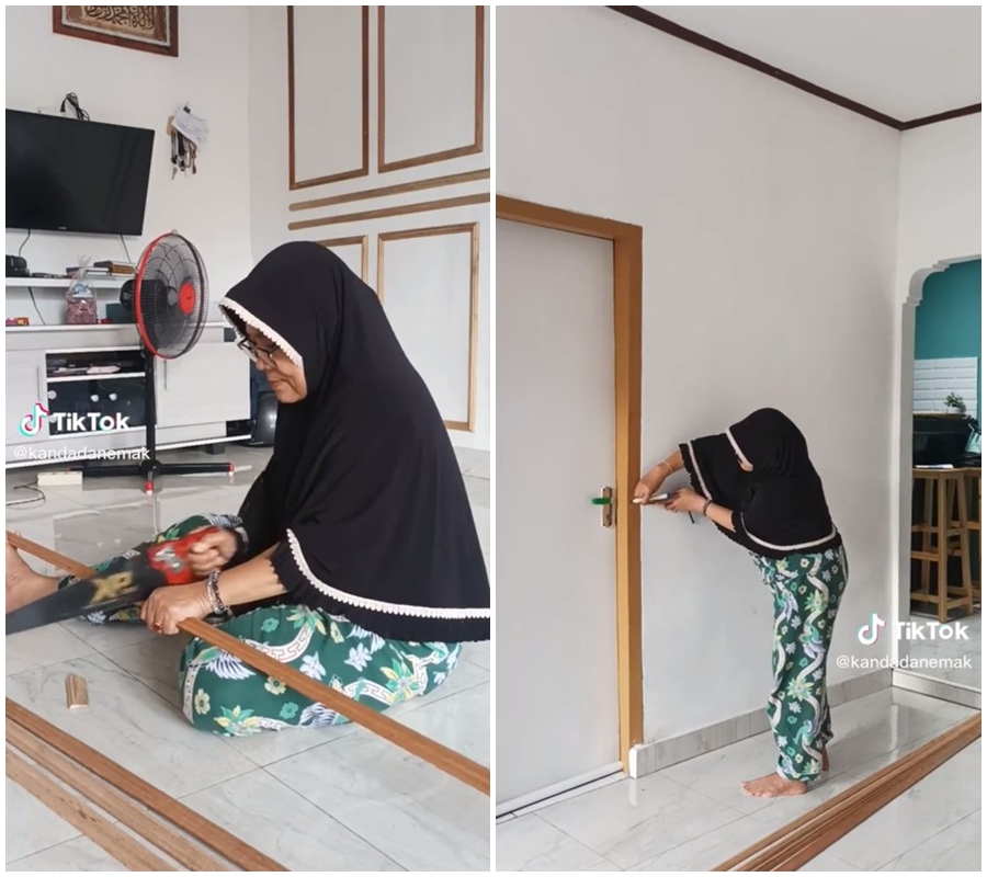Dimulai dari gabut hasilnya bikin takjub, emak-emak ini makeover ruang keluarga jadi American Style