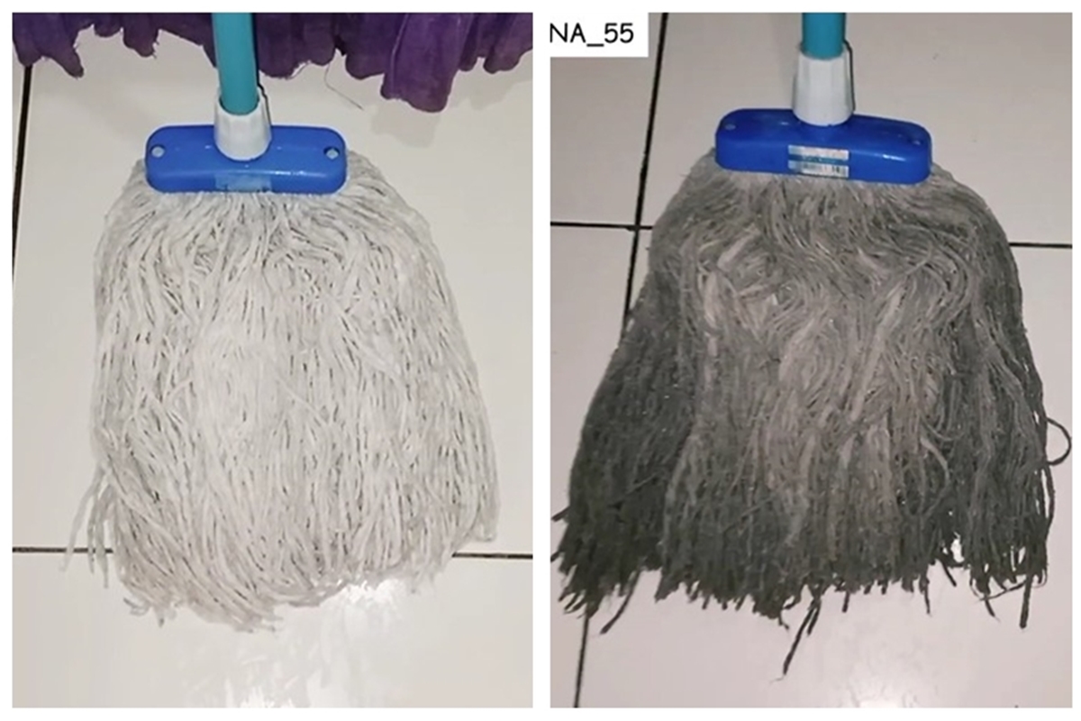 Trik mudah memutihkan kain pel dekil kumal tanpa direndam semalaman, cuma pakai 1 bahan dapur