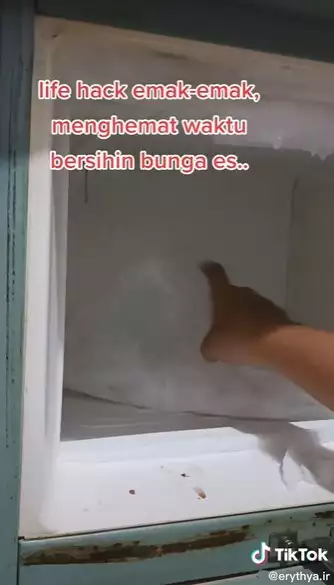 Trik bersihkan bunga es di freezer tak sampai 5 menit tanpa dicairkan dulu, pakai 1 alat sederhana