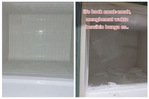 Trik bersihkan bunga es di freezer tak sampai 5 menit tanpa dicairkan dulu, pakai 1 alat sederhana
