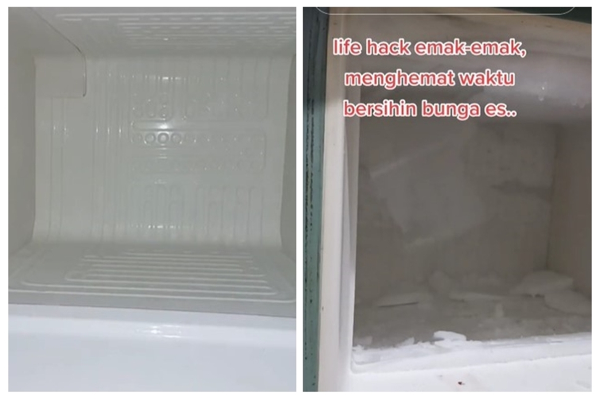 Trik bersihkan bunga es di freezer tak sampai 5 menit tanpa dicairkan dulu, pakai 1 alat sederhana