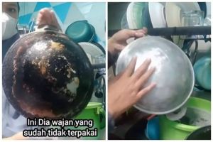 Trik ampuh bersihkan kerak hitam di pantat wajan tanpa direndam semalaman, pakai 2 bahan dapur