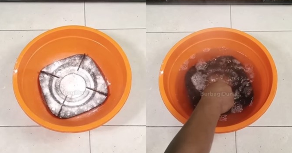 Trik ampuh bersihkan kerak dan jamur di tungku kompor tanpa pasta gigi