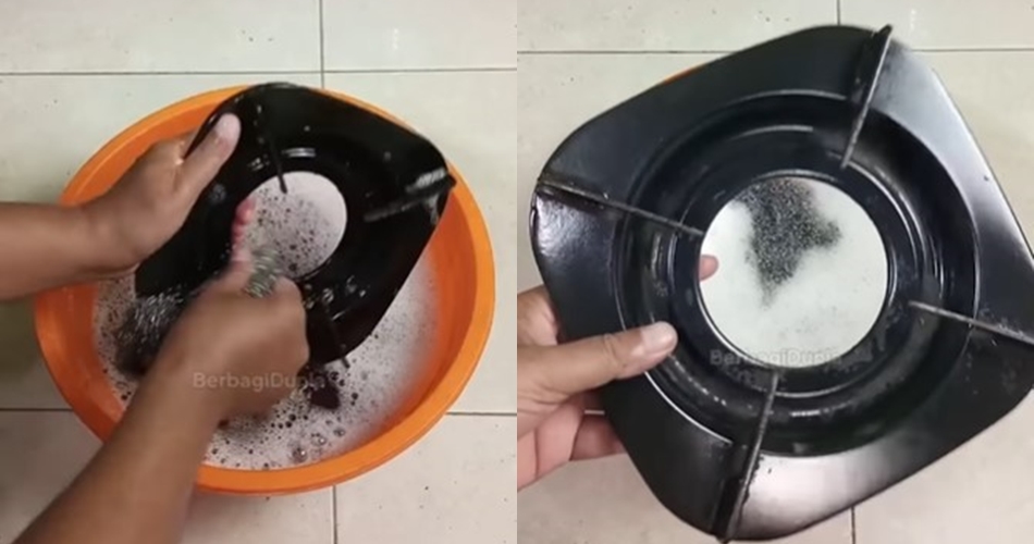 Trik ampuh bersihkan kerak dan jamur di tungku kompor tanpa pasta gigi