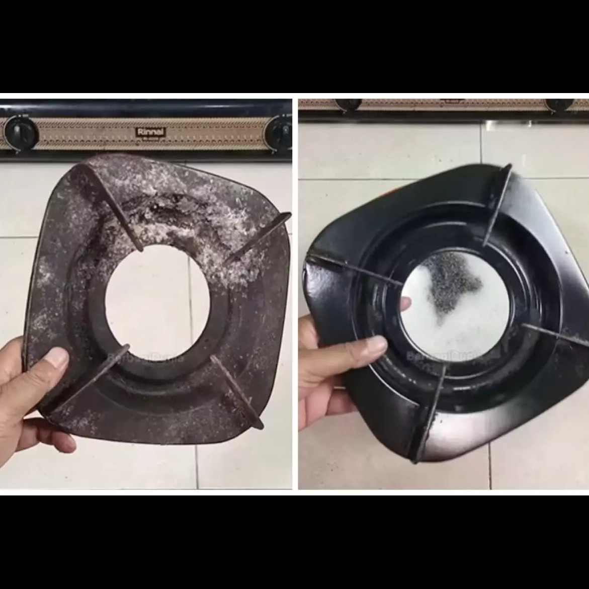 Trik ampuh bersihkan kerak dan jamur di tungku kompor tanpa pasta gigi