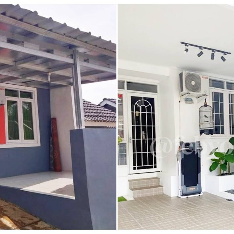 Tadinya tempat nonton kini jadi ruang tamu estetik, transformasi teras rumah subsidi ini bikin takjub