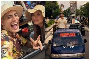 9 Momen Jennifer Coppen bagi-bagi sembako di jalanan bareng Aisar Khaled, gaya outfitnya bikin salfok