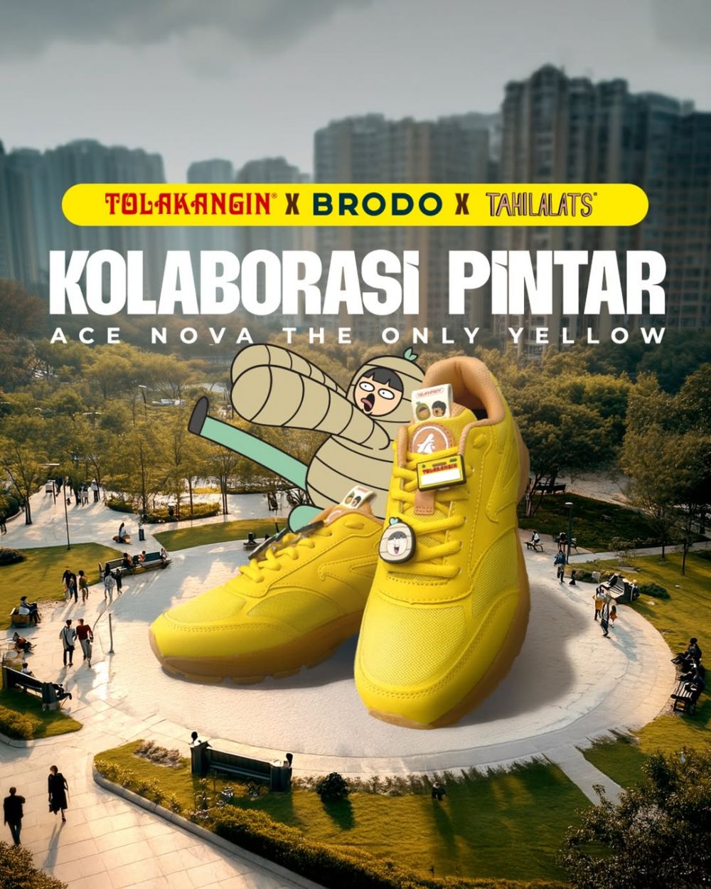 Cerita di balik sneaker viral: hasil kolab ikon herbal Indonesia, sepatu lokal dan komikus digital