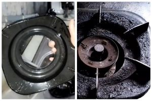 Trik agar kerak tebal di tungku kompor bersih hilang tanpa direndam cuka, cuma pakai 3 bahan dapur