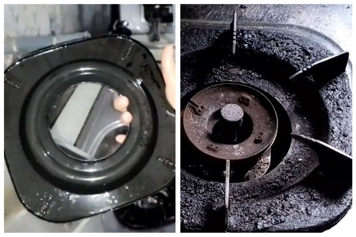 Trik agar kerak tebal di tungku kompor bersih hilang tanpa direndam cuka, cuma pakai 3 bahan dapur