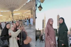 Dikenal circle solehah, 7 potret geng Butterfly kumpul di Madinah usai umrah