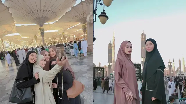 Dikenal circle solehah, 7 potret geng Butterfly kumpul di Madinah usai umrah
