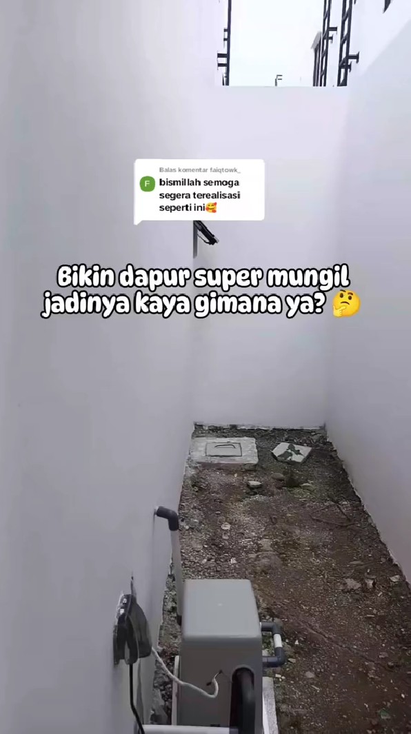 Lahan 3x1 meter rumah subsidi dimakeover jadi dapur, 7 potretnya bak gang senggol tapi nggak sumpek