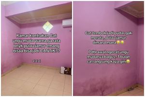 Kamar kontrakan dimakeover gegara buluk & penuh jamur, 9 potretnya jadi estetik cuma pakai wall panel