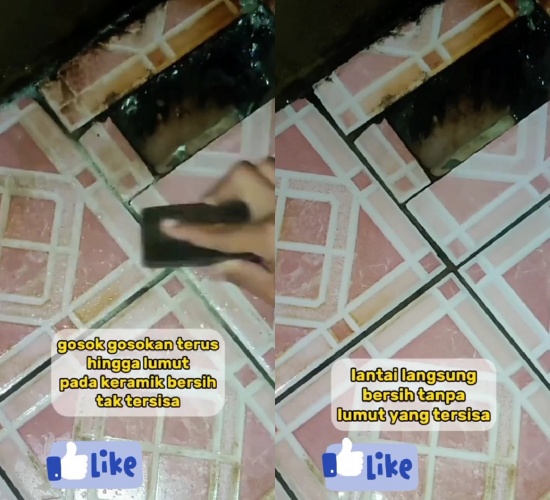 Trik hilangkan lumut di lantai kamar mandi tanpa digosok sitrun, seketika bersih pakai 2 bumbu dapur