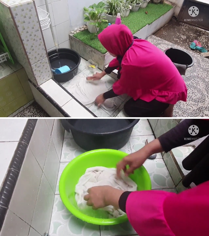 Trik ampuh cuci handuk dekil jadi bersih tanpa direndam air panas, pakai tambahan 1 bahan dapur