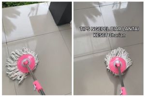 Trik mengepel lantai agar cepat bersih dan tetap kesat hingga 3 hari, sederhana pakai 3 bahan dapur