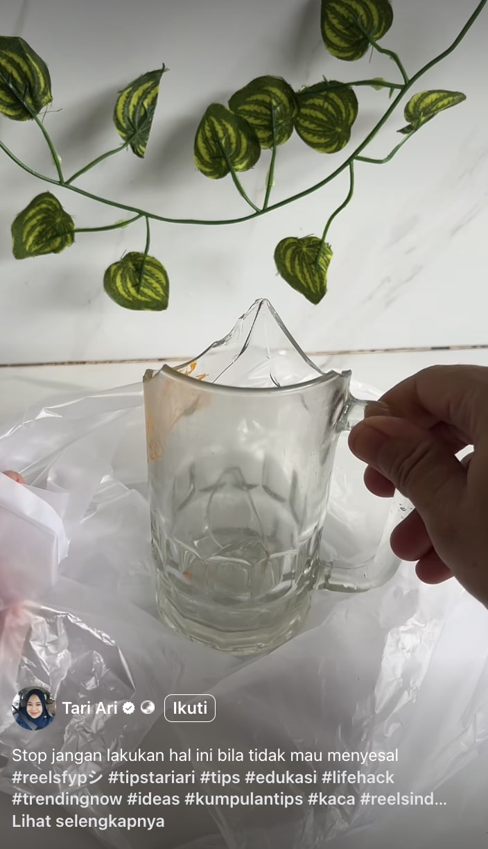 Cara aman buang pecahan gelas agar tidak melukai orang lain, mudah dipraktikkan