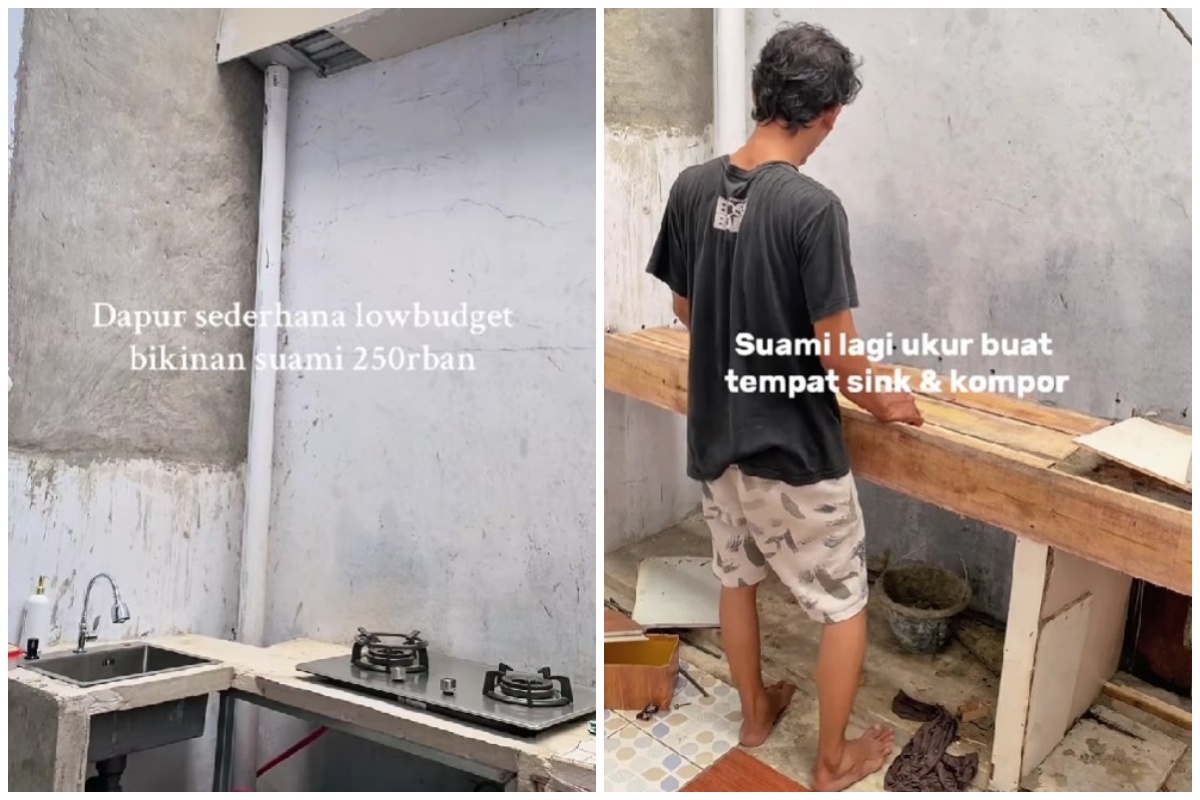 10 Potret dapur rumah subsidi dimakeover hasilnya minimalis tanpa kitchen set, cuma modal Rp250 ribu