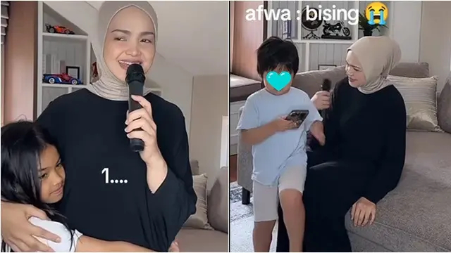 Momen detik-detik Siti Nurhaliza diprotes anaknya punya suara bising, respons sang diva tuai pujian